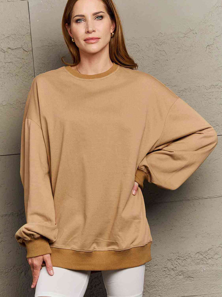 Simply Love Full Size Dropped Shoulder Sweatshirt |1mrk.com