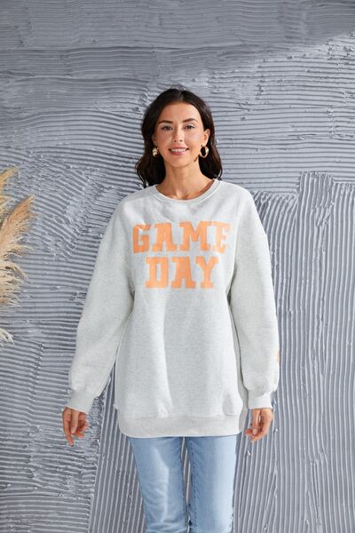 GAME DAY Long Sleeve Round Neck Sweatshirt |1mrk.com