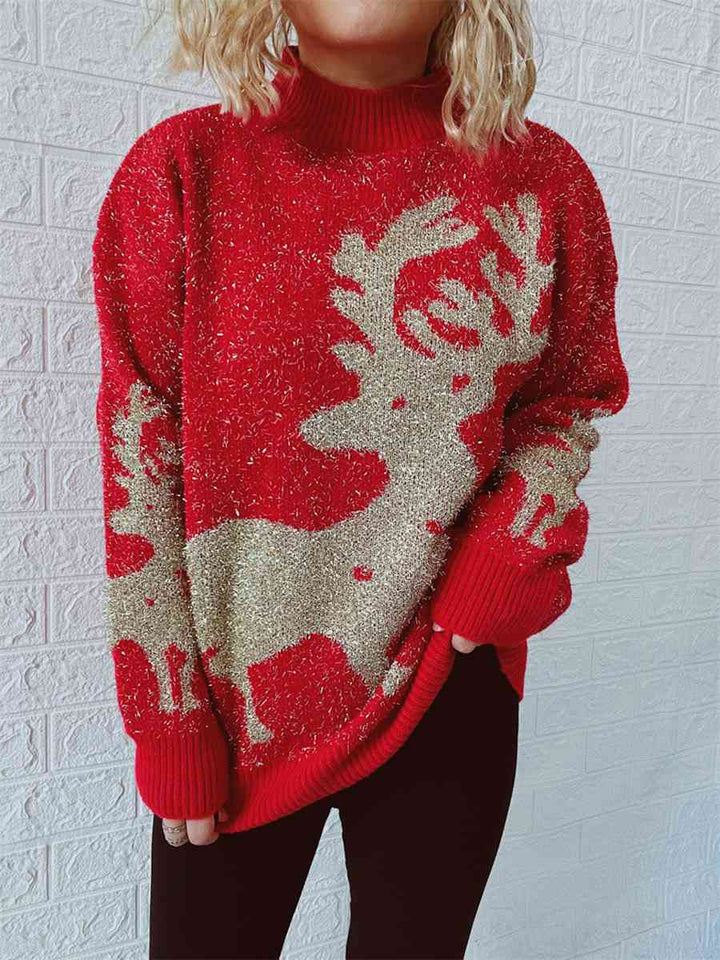 Christmas Element Round Neck Sweater |1mrk.com