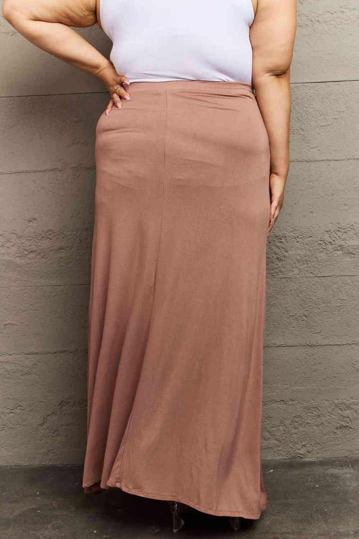 Culture Code For The Day Full Size Flare Maxi Skirt in Chocolate |1mrk.com