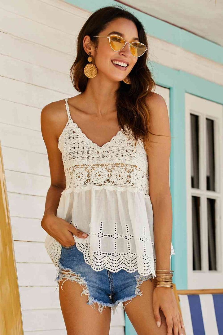 Scalloped Hem V-Neck Cami | 1mrk.com