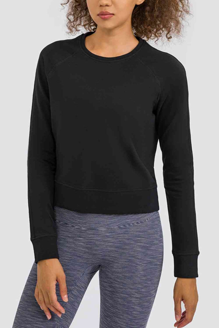 Cozy and Fabulous Raglan Sleeve Sports Top |1mrk.com