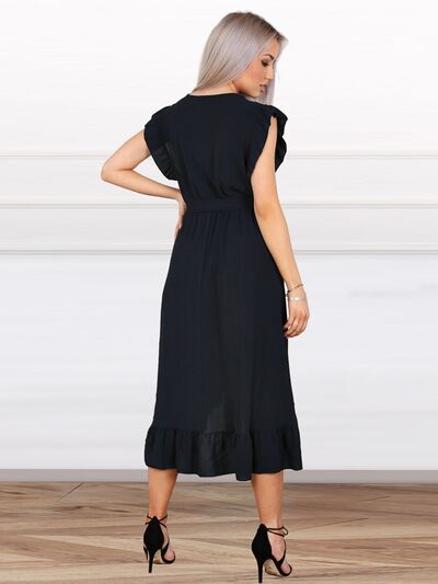 Tied Surplice Ruffle Hem Dress | Trendsi