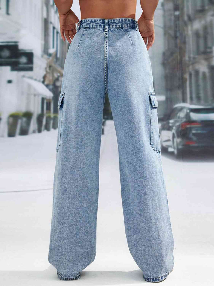 Pocketed Long Jeans | 1mrk.com