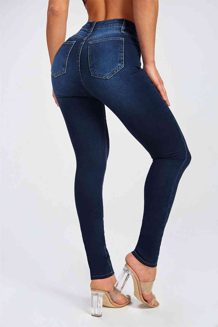 Buttoned Skinny Jeans | 1mrk.com