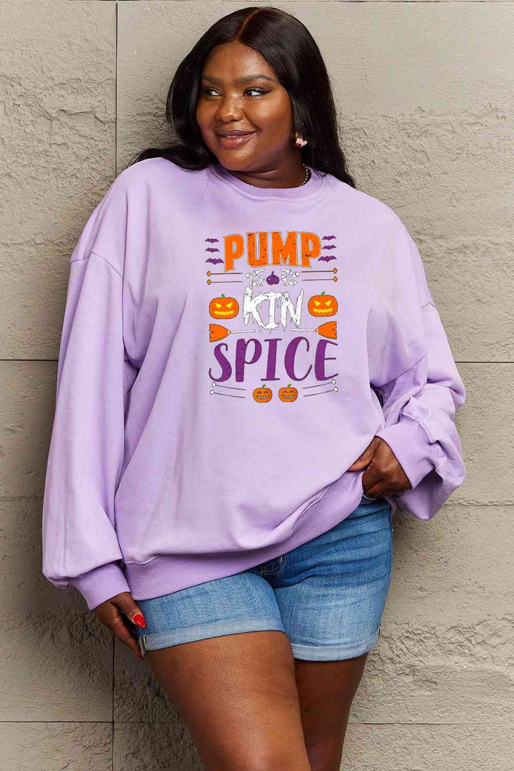 Simply Love Full Size PUMPKIN SPICE Graphic Sweatshirt |1mrk.com