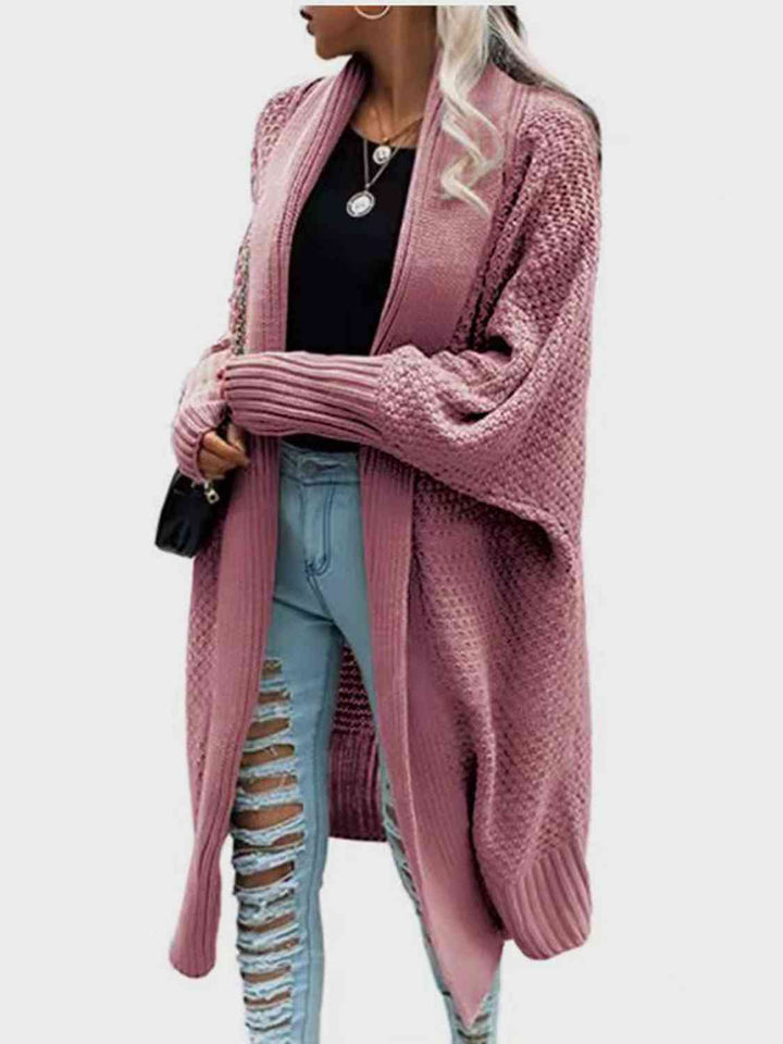 Open Front Long Sleeve Cardigan |1mrk.com