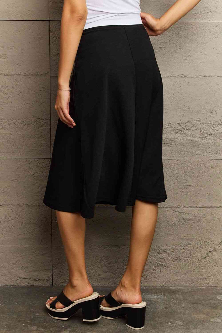 Ninexis Wide Waistband Knee Length Skirt |1mrk.com