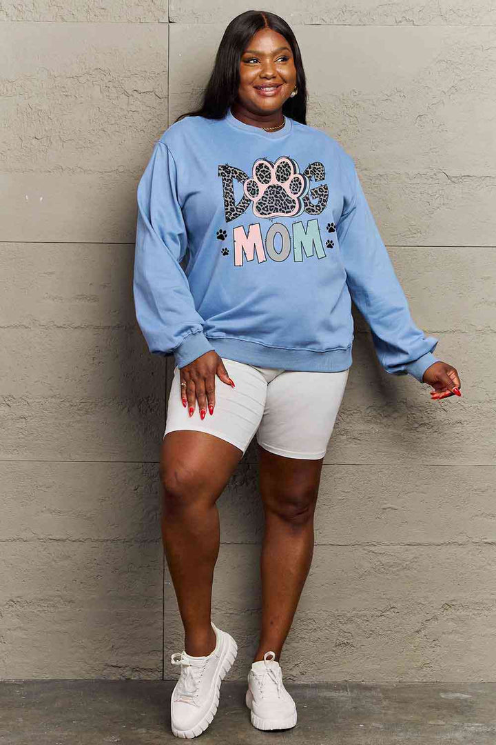 Simply Love Simply Love Full Size DOG MOM Graphic Sweatshirt |1mrk.com