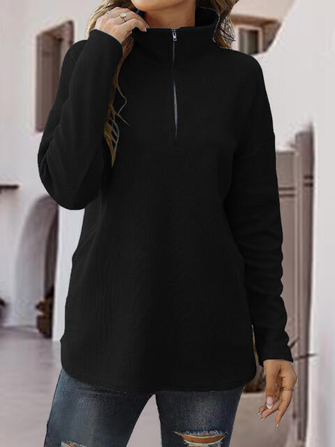 Half-Zip Drop Shoulder Sweatshirt |1mrk.com