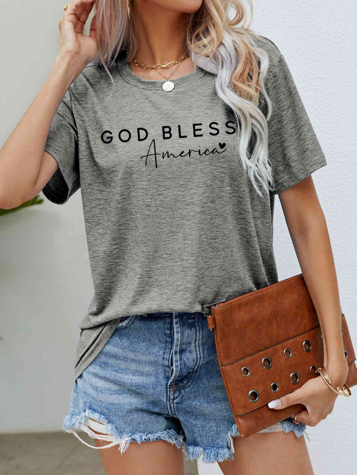 GOD BLESS AMERICA Graphic Short Sleeve Tee | 1mrk.com