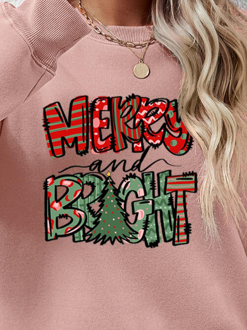 MERRY AND BRIGHT Long Sleeve Sweatshirt |1mrk.com