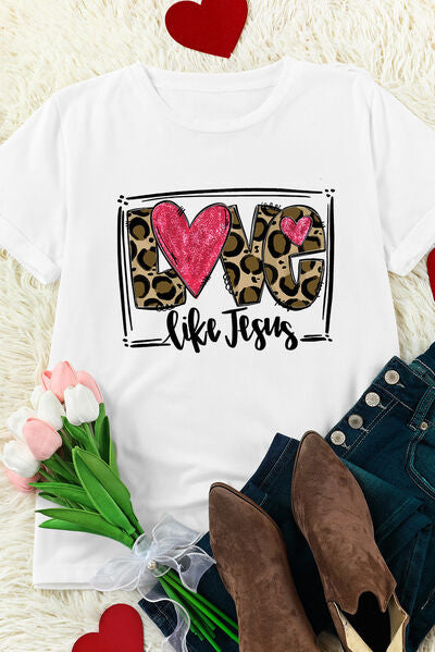 LOVE LIKE JESUS Short Sleeve T-Shirt | Trendsi