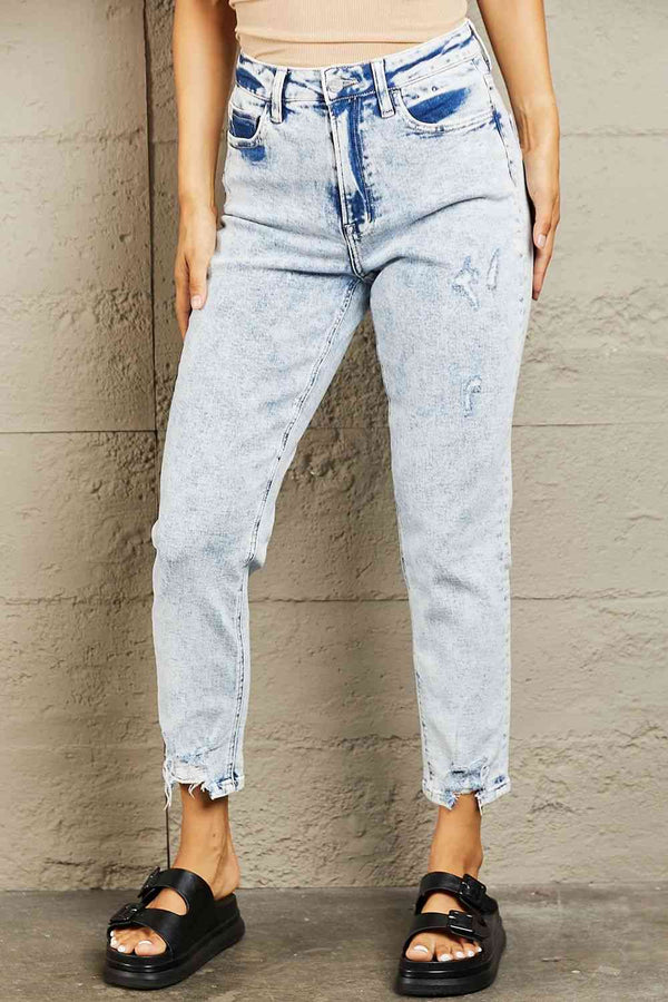 BAYEAS High Waisted Acid Wash Skinny Jeans | 1mrk.com