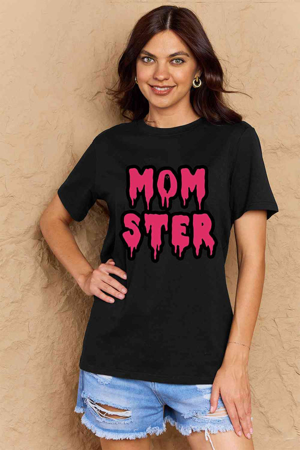 Simply Love Full Size MOM STER Graphic Cotton T-Shirt | 1mrk.com