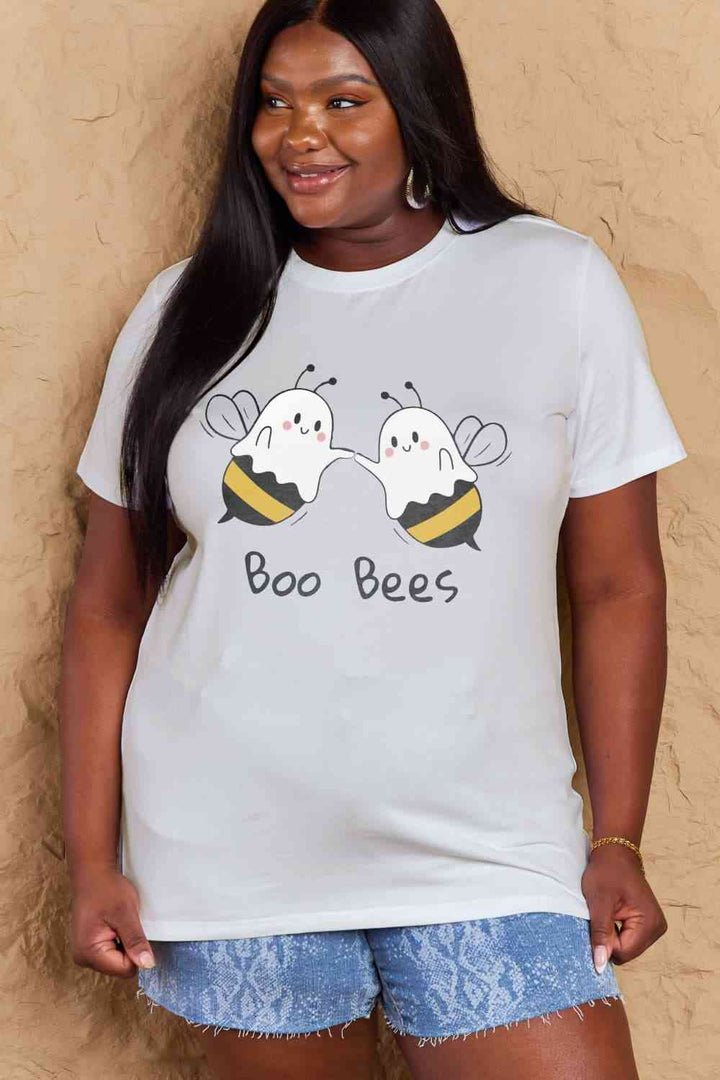 Simply Love Full Size BOO BEES Graphic Cotton T-Shirt | 1mrk.com