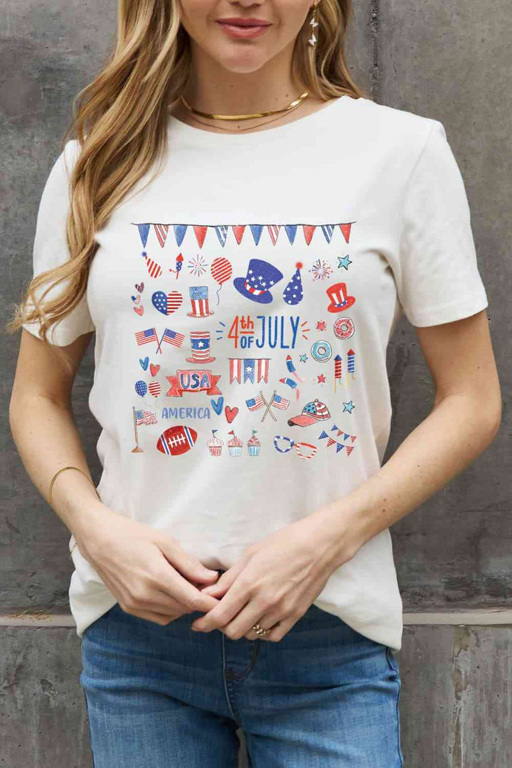 Simply Love 4TH OF JULY USA AMERICA Graphic Cotton Tee | 1mrk.com