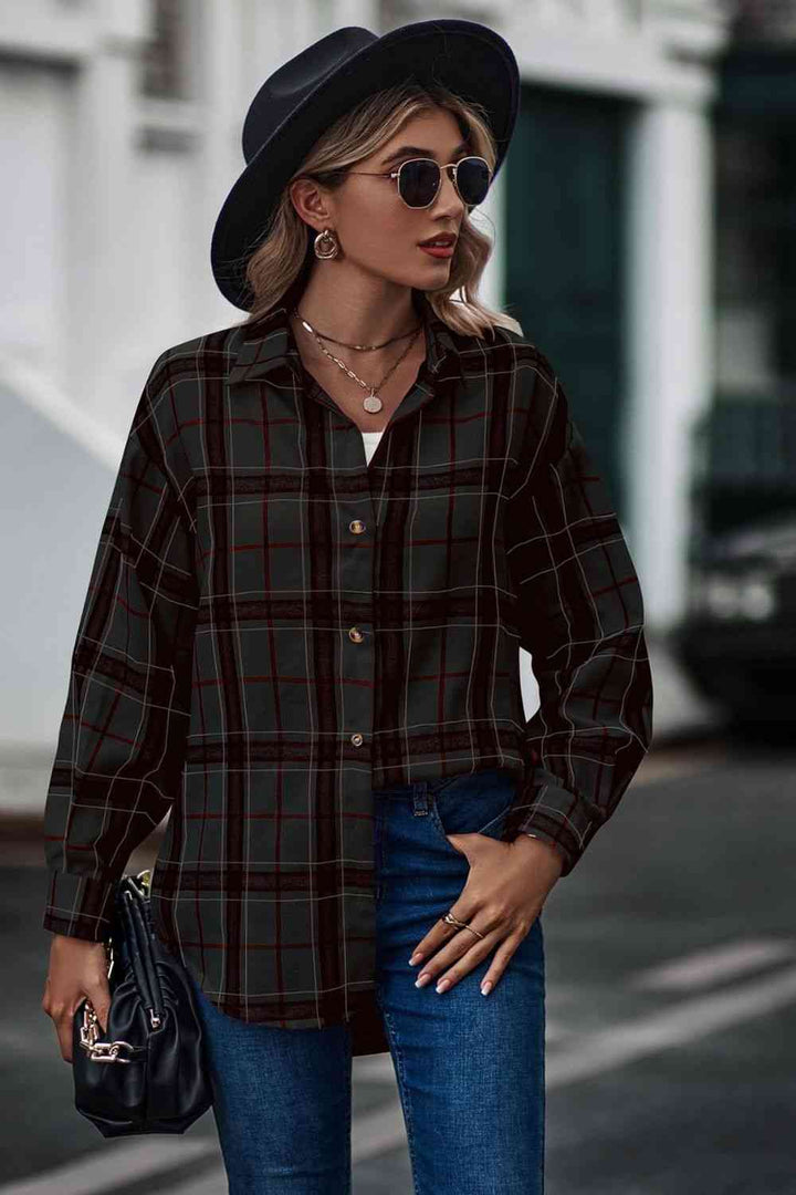 Plaid Long Sleeve Shirt |1mrk.com