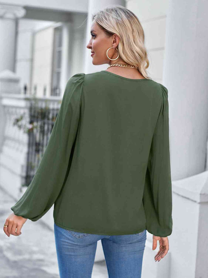 Square Neck Puff Sleeve Top | 1mrk.com