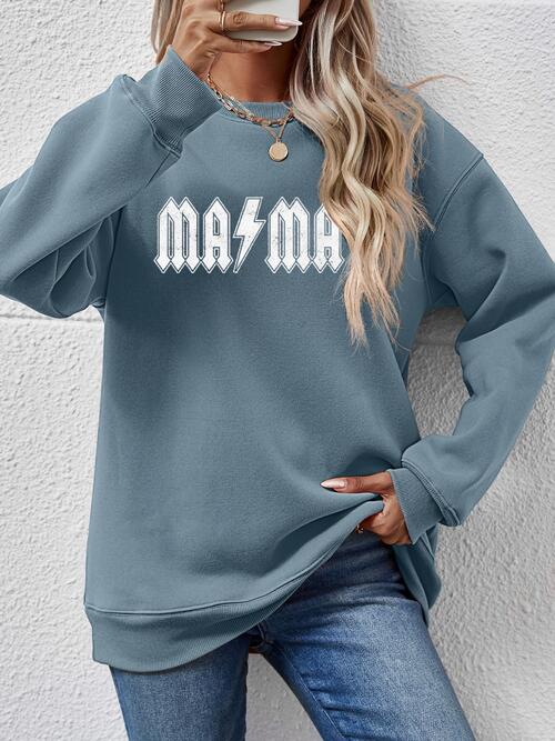 Letter Graphic Dropped Shoulder Sweatshirt |1mrk.com