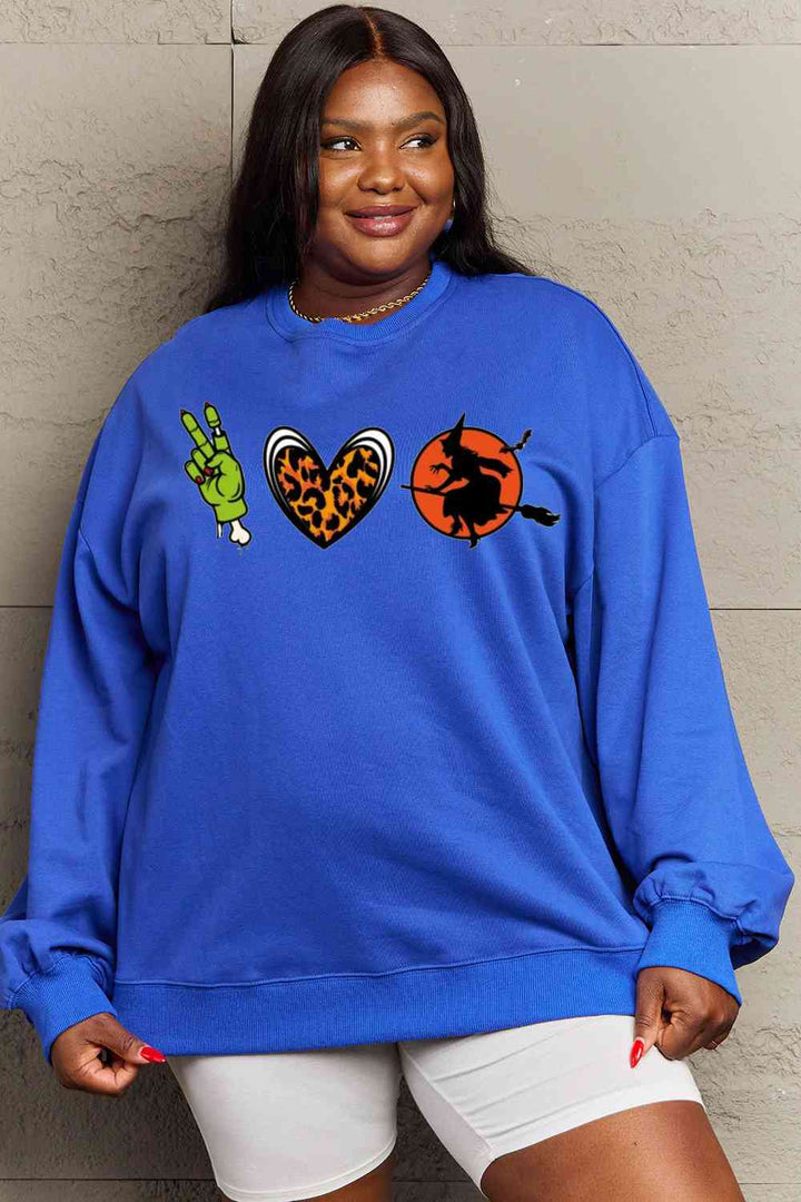 Simply Love Full Size Drop Shoulder Graphic Sweatshirt |1mrk.com