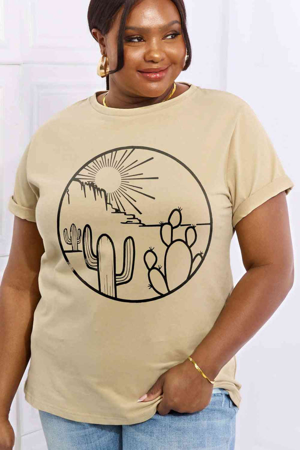 Simply Love Full Size Desert Graphic Cotton Tee | 1mrk.com