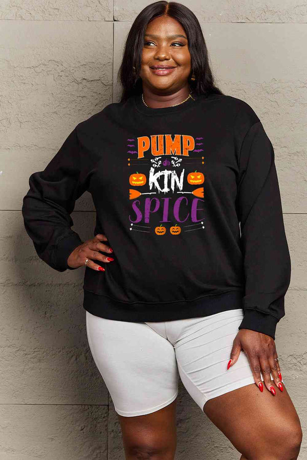 Simply Love Full Size PUMPKIN SPICE Graphic Sweatshirt |1mrk.com