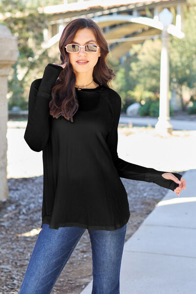 Basic Bae Full Size Round Neck Long Sleeve T-Shirt | 1mrk.com