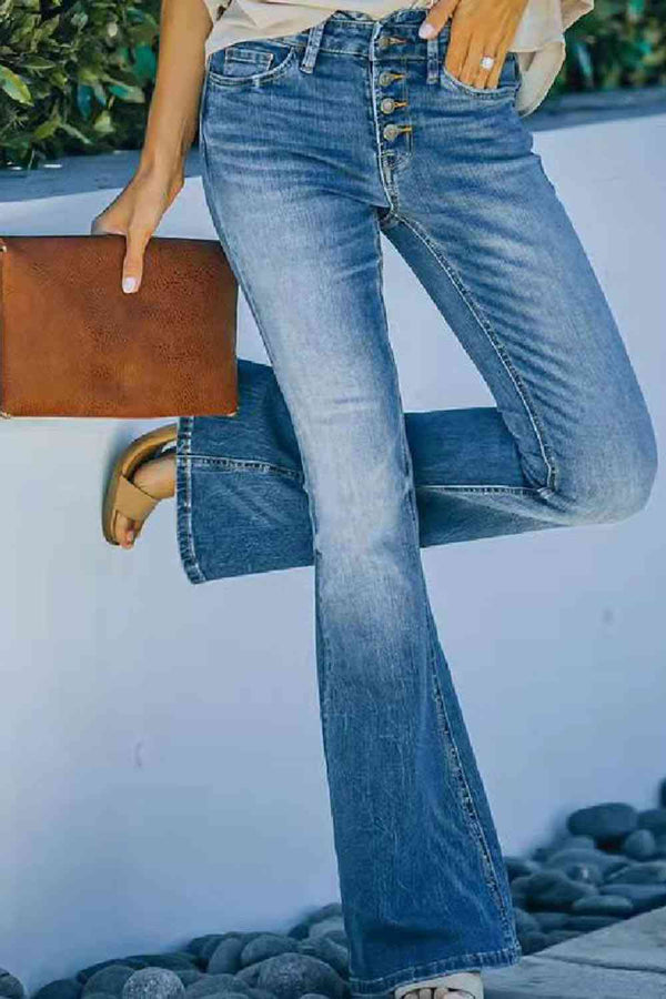 Wide Leg Long Jeans | 1mrk.com