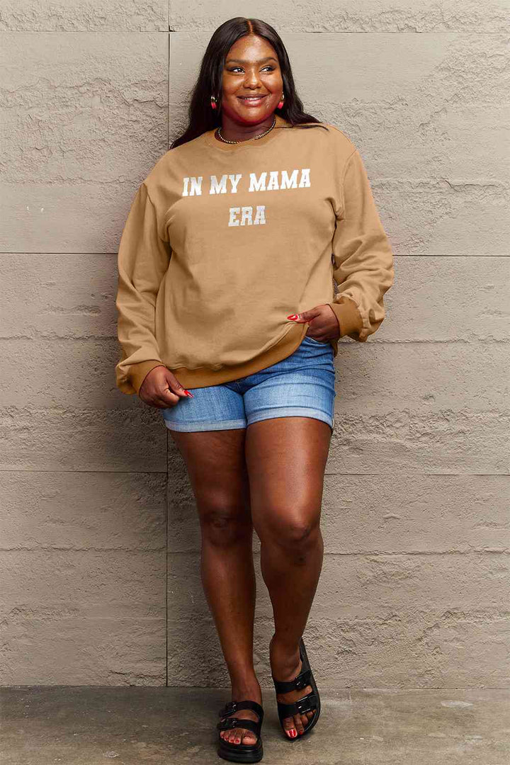 Simply Love Full Size IN MY MAMA EAR Graphic Sweatshirt |1mrk.com