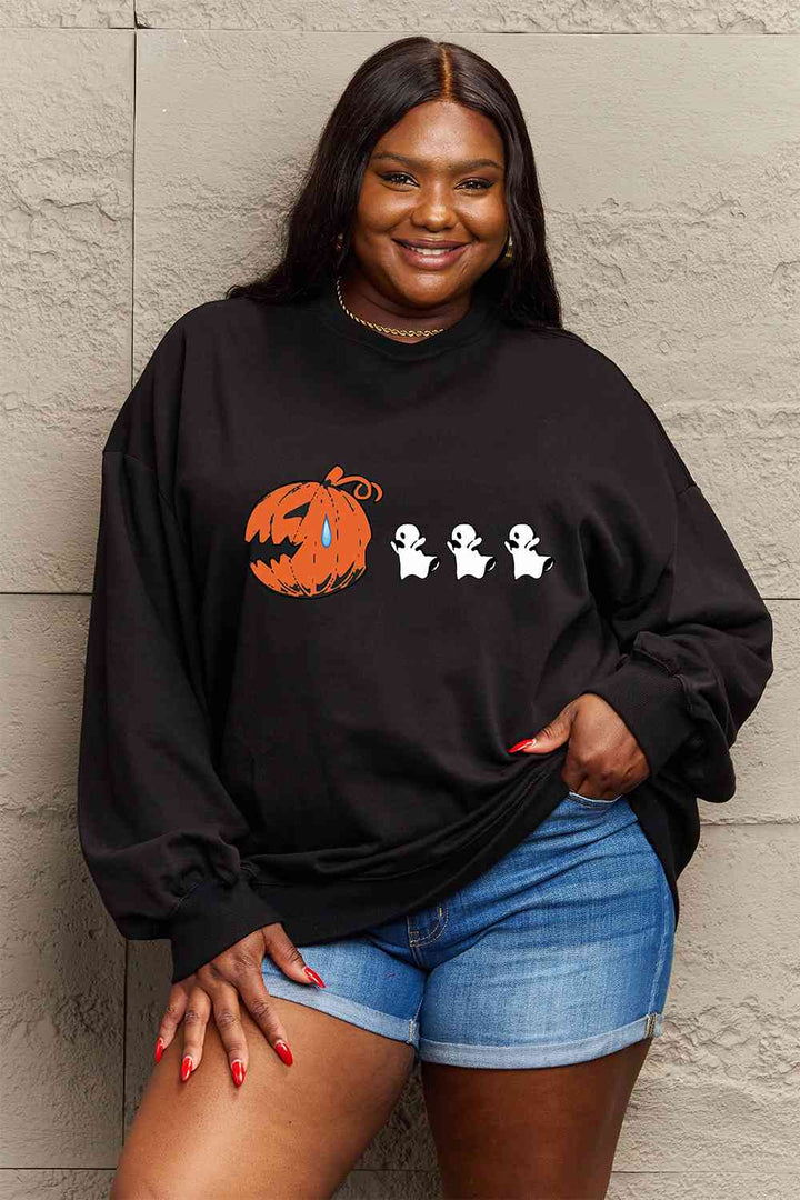 Simply Love Full Size Graphic Dropped Shoulder Sweatshirt |1mrk.com