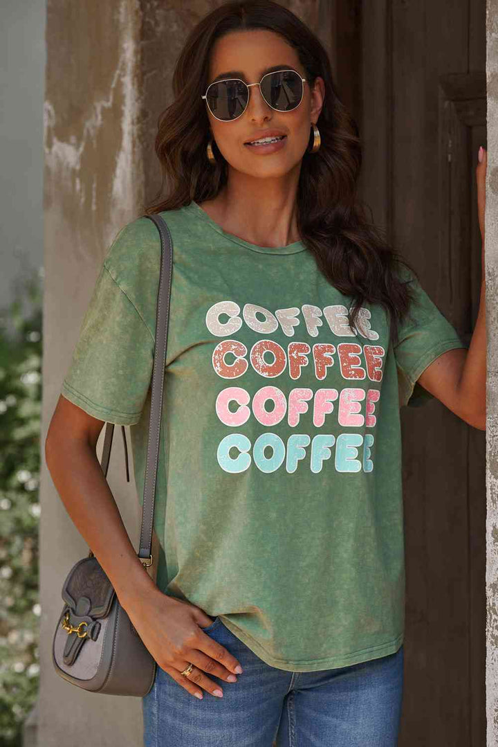 COFFEE Graphic Round Neck Tee | 1mrk.com