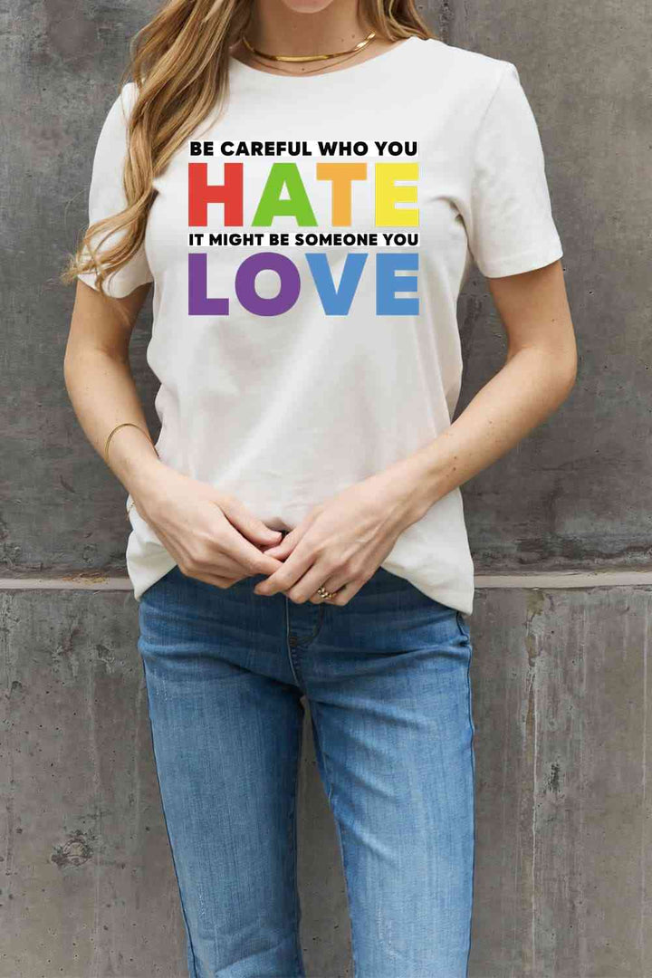 Simply Love Full Size Slogan Graphic Cotton Tee | 1mrk.com