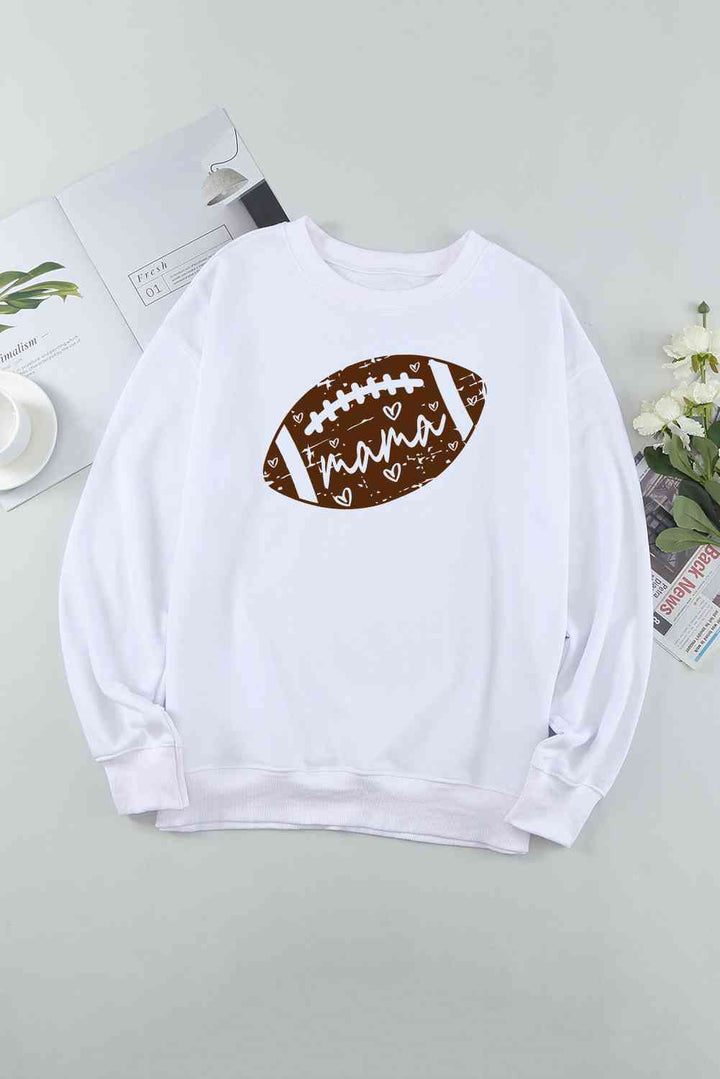 MAMA Graphic Drop Shoulder Sweatshirt |1mrk.com