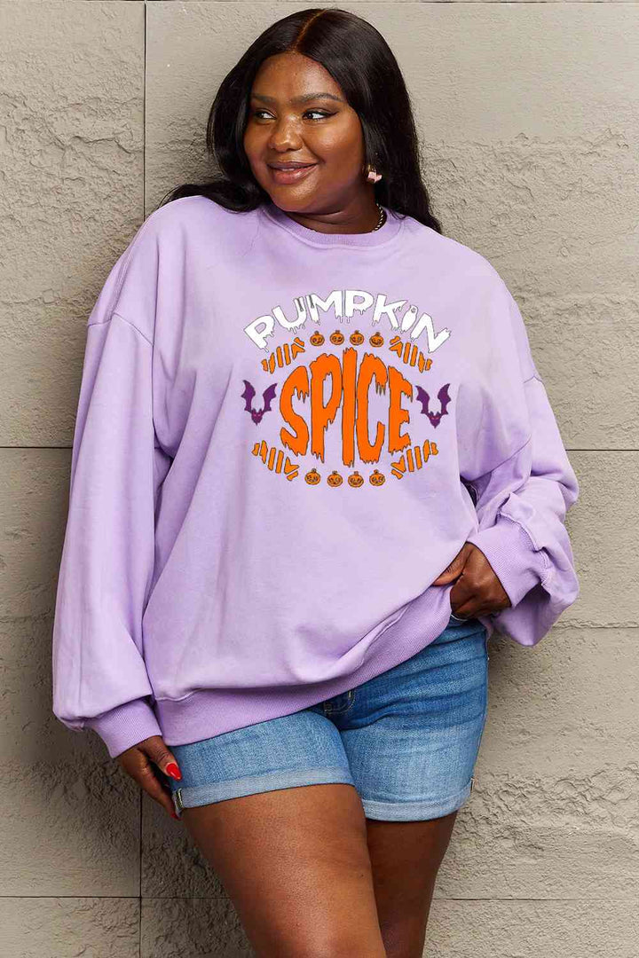 Simply Love Full Size PUMPKIN SPICE Graphic Sweatshirt | 1mrk.com