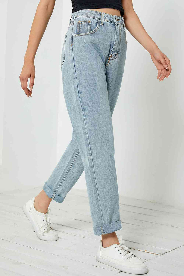 High Waist Straight Leg Jeans | 1mrk.com