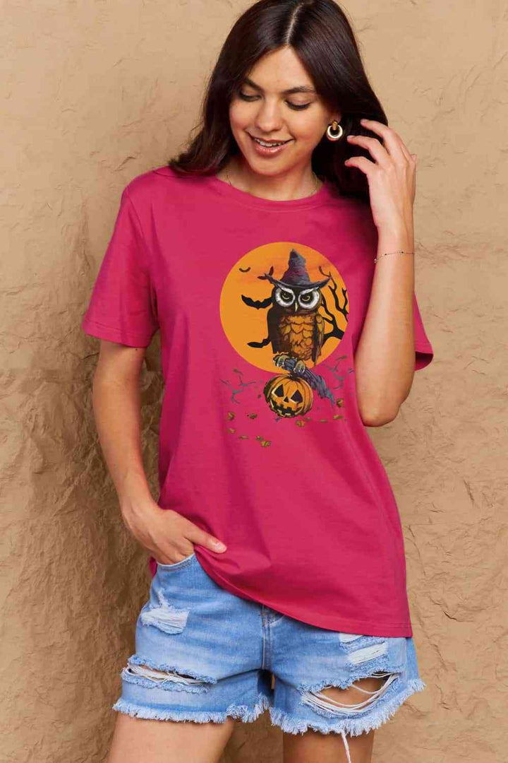 Simply Love Full Size Holloween Theme Graphic Cotton T-Shirt | 1mrk.com