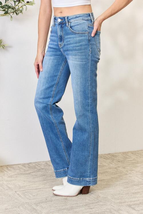 RISEN Full Size High Waist Straight Jeans | 1mrk.com