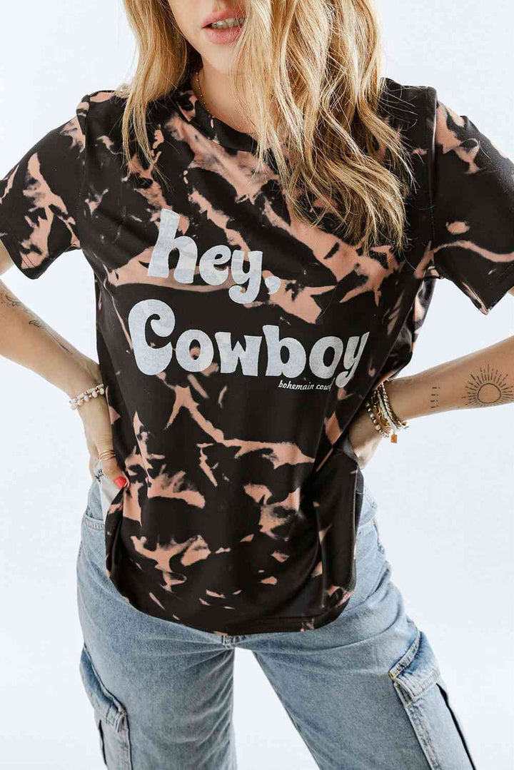 HEY COWBOY BOHEMIAN COWGIRL Graphic Tie-Dye Tee | 1mrk.com