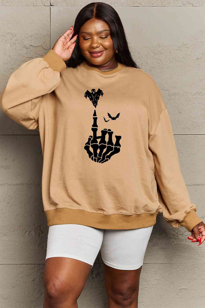 Simply Love Full Size Halloween Element Graphic Sweatshirt |1mrk.com