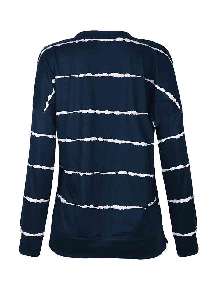 Striped Round Neck T-Shirt |1mrk.com