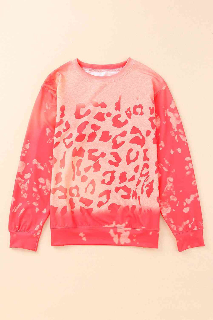 Printed Round Neck Dropped Shoulder Sweatshirt |1mrk.com