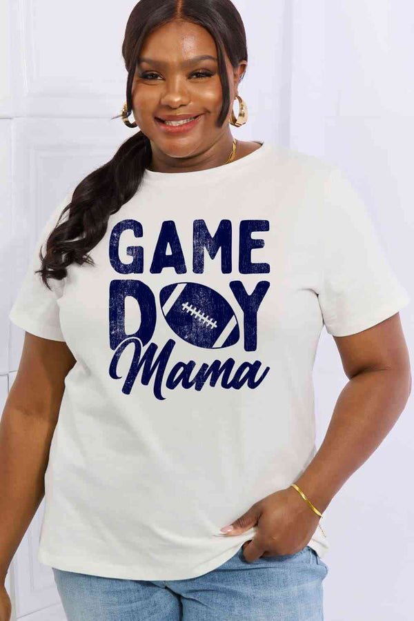 Simply Love Full Size GAMEDAY MAMA Graphic Cotton Tee | 1mrk.com