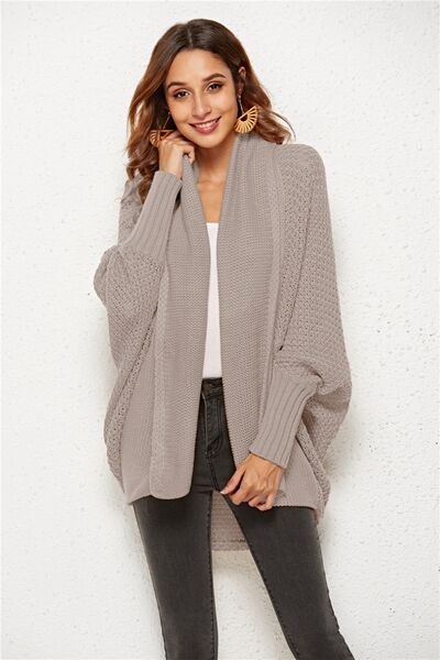 Open Front Batwing Sleeve Cardigan |1mrk.com