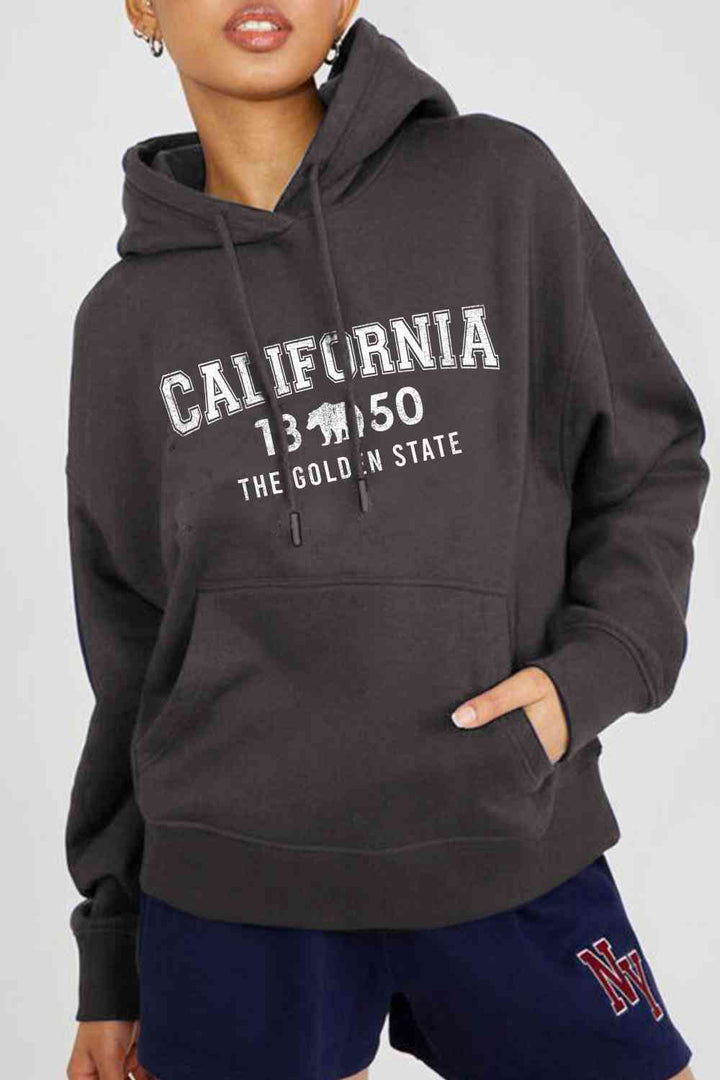 Simply Love Simply Love Full Size CALIFORNIA 1850 THE GOLDEN STATE Graphic Hoodie | 1mrk.com