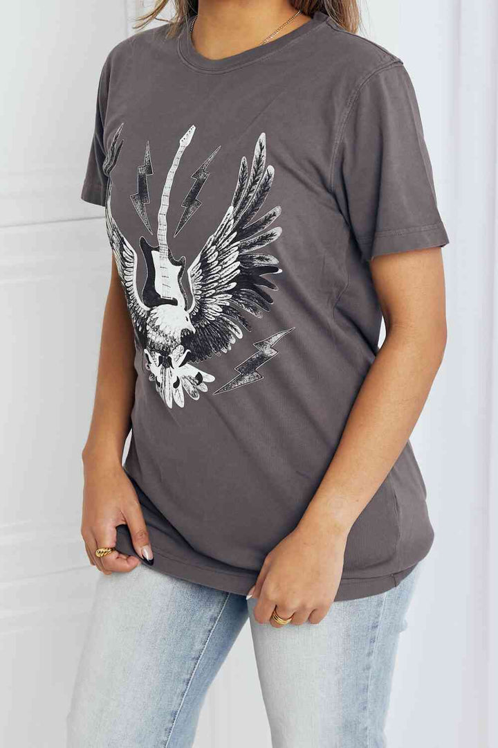mineB Full Size Eagle Graphic Tee Shirt | 1mrk.com