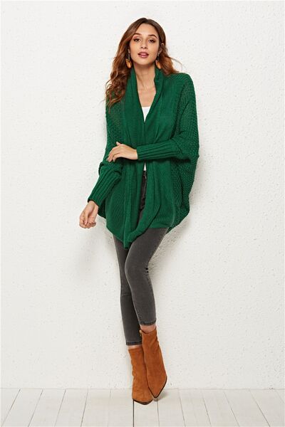 Open Front Batwing Sleeve Cardigan |1mrk.com