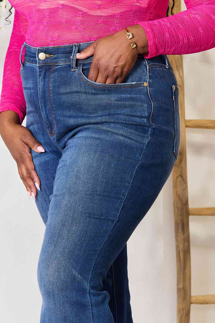 Judy Blue Full Size Flare Jeans with Pockets |1mrk.com