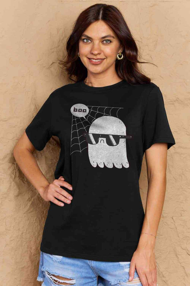 Simply Love Full Size BOO Graphic Cotton T-Shirt | 1mrk.com