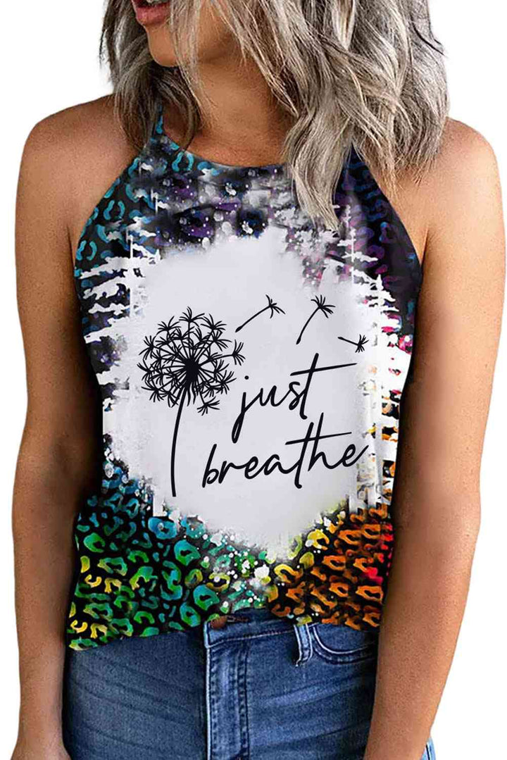 JUST BREATHE Graphic Leopard Tank | 1mrk.com